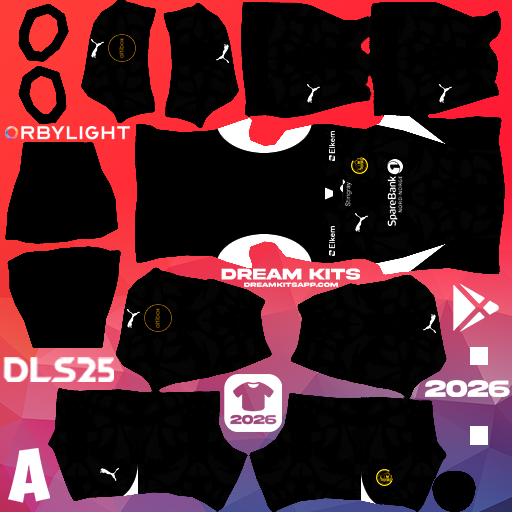 Kit Goalkeeper Away FK Bodø/Glimt 2025-2026 Dream League Soccer / DLS 2026 512x512 PNG