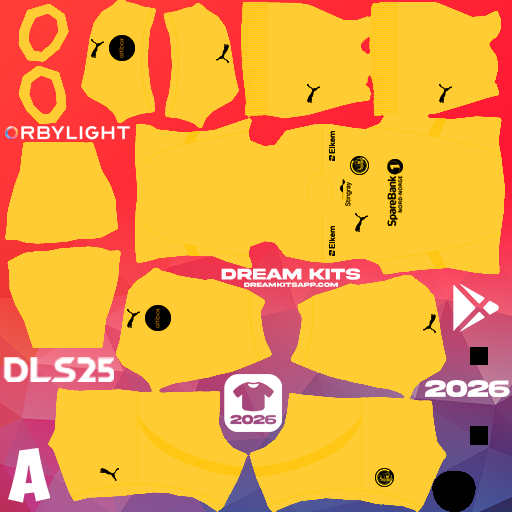 Kit Home FK Bodø/Glimt 2025-2026 Dream League Soccer / DLS 2026 512x512 PNG