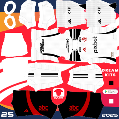 Kit Away Flamengo 2025 Dream League Soccer 2025