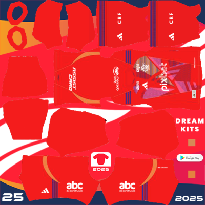 Kit GK Home Flamengo 2025 Dream League Soccer 2025