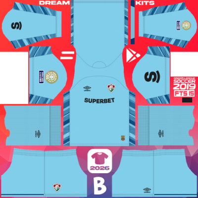 Kit / Équipement GB Extérieur Fluminense FC 2025 Dream League Soccer 2019 DLS / FTS