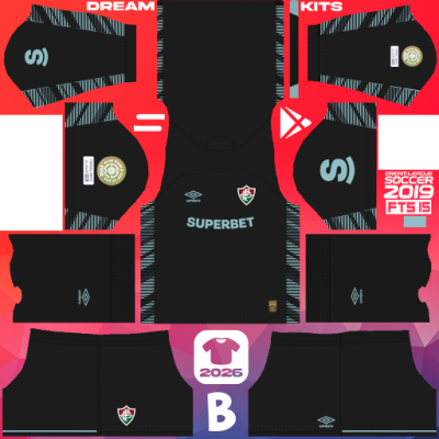 Kit / Équipement GB Domicile Fluminense FC 2025 Dream League Soccer 2019 DLS / FTS