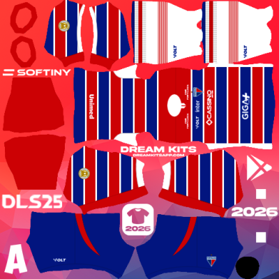 Kit Home Fortaleza EC 2025 Dream League Soccer / DLS 2025