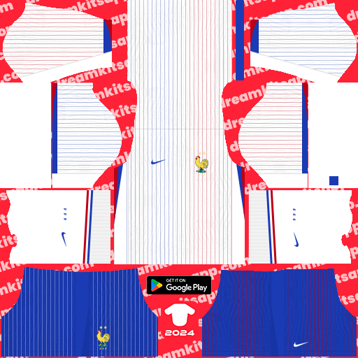 France Away kit 2024 Dream League Soccer 2019 / FTS