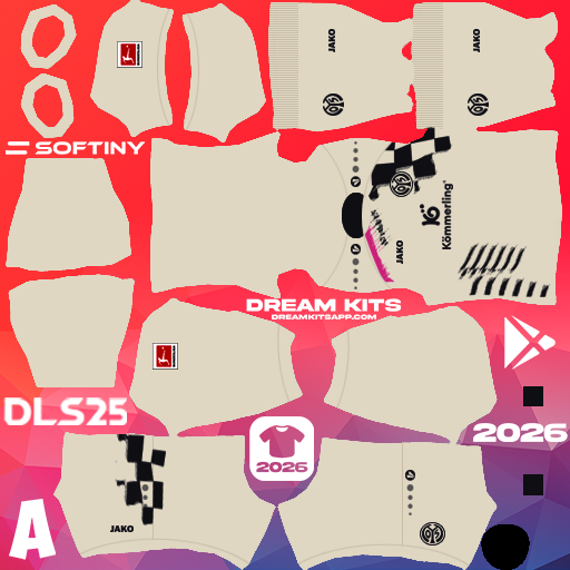 Kit Third FSV Mainz 05 2025-2026 Dream League Soccer / DLS 2025 512x512 PNG