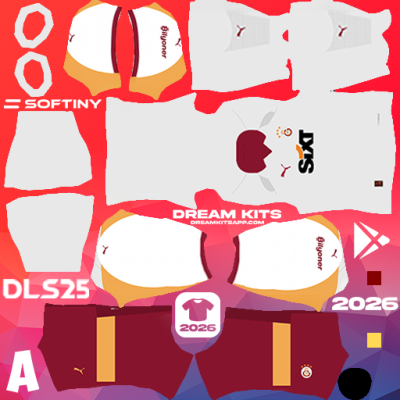 Kit Away Galatasaray Spor Kulübü 2025-2026 Dream League Soccer / DLS 2025