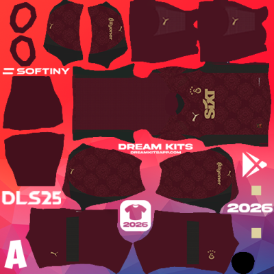 Kit Third Galatasaray Spor Kulübü 2025-2026 Dream League Soccer / DLS 2025