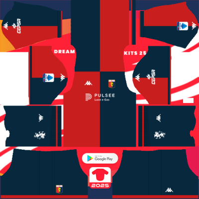 Genoa CFC Home kit 2024-2025 Dream League Soccer 2019 / FTS