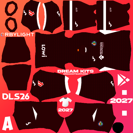Kit / Uniforme Visita Getafe CF 2026-2027 Dream League Soccer / DLS 2026 512x512 PNG