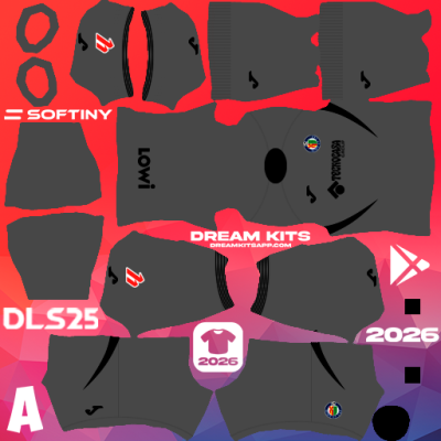 Kit / Equipamento GOL Terceiro Getafe CF 2025-2026 Dream League Soccer / DLS 2025 512x512 PNG