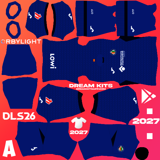 Kit / Uniforme Local Getafe CF 2026-2027 Dream League Soccer / DLS 2026 512x512 PNG