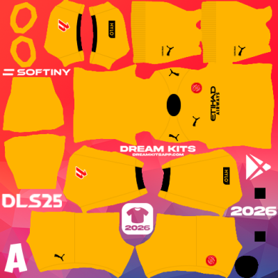 Kit Away Girona FC 2025-2026 Dream League Soccer / DLS 2025