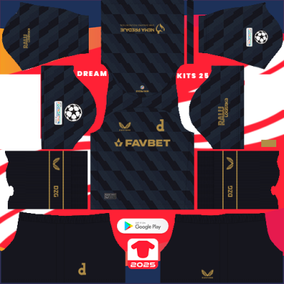 Kit / Equipamento Terceiro GNK Dinamo Zagreb 2024-2025 Dream League Soccer 2019 / FTS