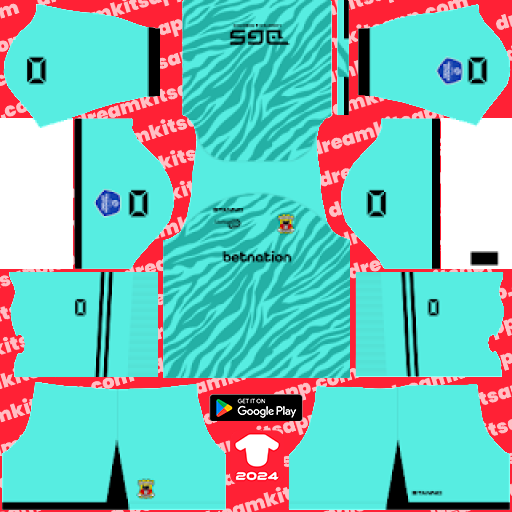 Go Ahead Eagles GK Home kit 2023-2024 Dream League Soccer 2019 / FTS