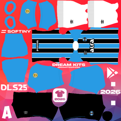 Kit Home Gremio 2025 Dream League Soccer / DLS 2025