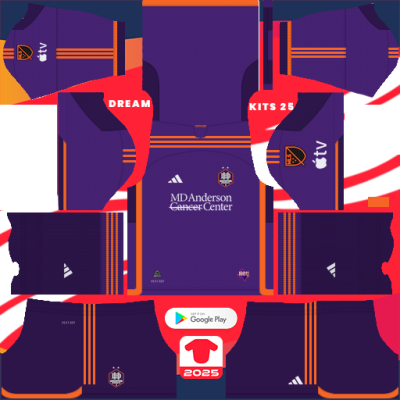 Kit / Equipamento Visitante Houston Dynamo 2024-2025 Dream League Soccer 2019 / FTS