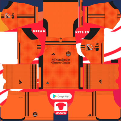 Houston Dynamo Home kit 2024-2025 Dream League Soccer 2019 / FTS