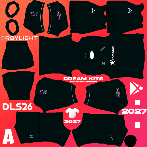 Kit / Uniforme Portero Local Hull City 2026-2027 Dream League Soccer / DLS 2026 512x512 PNG