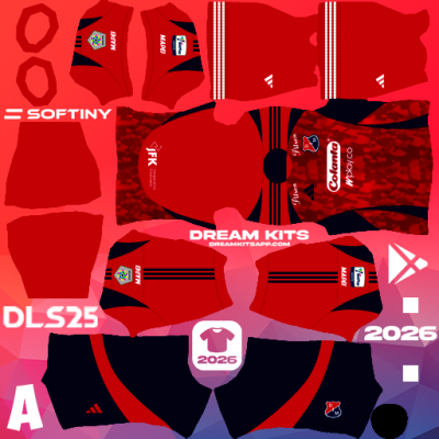 Kit Home Independiente Medellín 2025 Dream League Soccer / DLS 2025