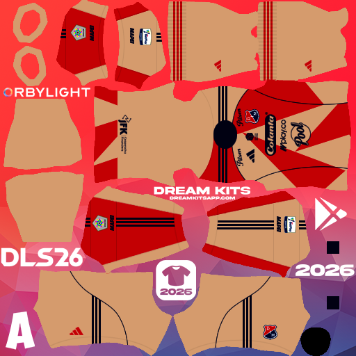 Kit Third Independiente Medellín 2026 Dream League Soccer / DLS 2026 512x512 PNG