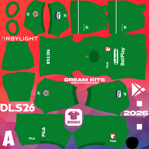 Kit Goalkeeper Away Independiente Santa Fe 2026 Dream League Soccer / DLS 2026 512x512 PNG