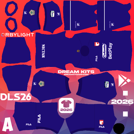 Kit Goalkeeper Home Independiente Santa Fe 2026 Dream League Soccer / DLS 2026 512x512 PNG