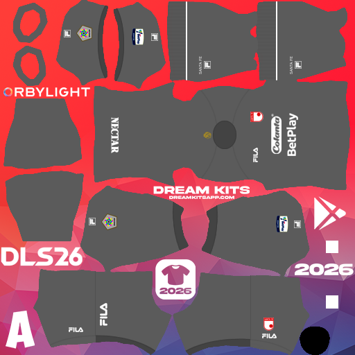 Kit Goalkeeper Third Independiente Santa Fe 2026 Dream League Soccer / DLS 2026 512x512 PNG
