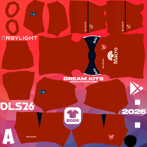 Kit / Equipamento Goleiro Terceiro Instituto ACC 2026 Dream League Soccer / DLS 2026 512x512 PNG