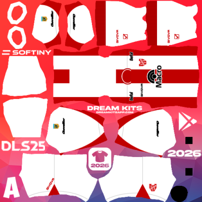 Kit Home Instituto Central Córdoba 2025 Dream League Soccer / DLS 2025