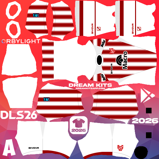 Kit / Equipamento Titular Instituto ACC 2026 Dream League Soccer / DLS 2026 512x512 PNG