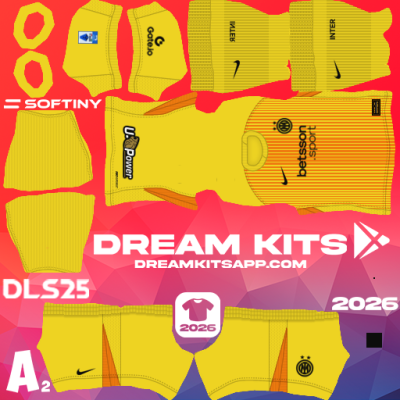 Kit GK Away Inter Milan 2025-2026 Dream League Soccer / DLS 2025