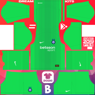 Kit GK Home Inter Milan 2025-2026 Dream League Soccer 2019 DLS / FTS