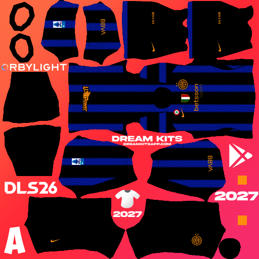 Kit / Équipement Domicile Inter Milan 2026-2027 Dream League Soccer / DLS 2026 512x512 PNG