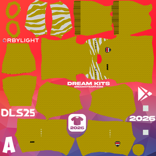 Kit Goalkeeper Home Iraq 2026 Dream League Soccer / DLS 2026 512x512 PNG