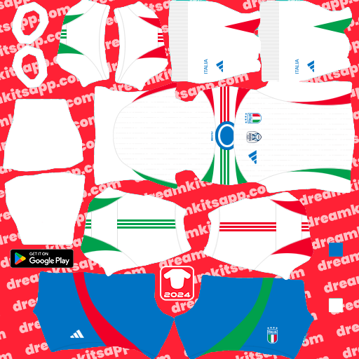 Italia Away kit 2024 Dream League Soccer 2024