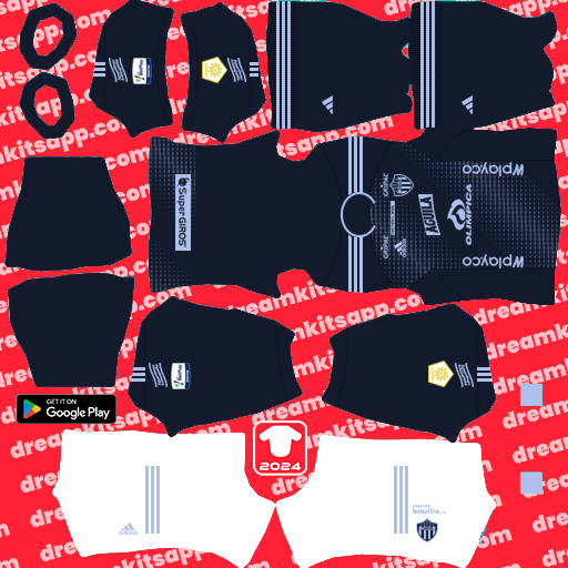 Junior Away kit 2024 Dream League Soccer 2024