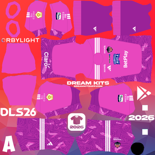 Kit / Uniforme Portero Visita Junior 2026 Dream League Soccer / DLS 2026 512x512 PNG