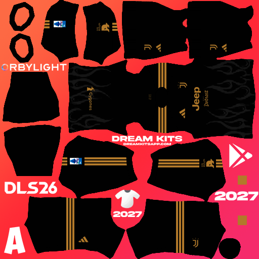 Kit / Équipement Troisième Juventus 2026-2027 Dream League Soccer / DLS 2026 512x512 PNG