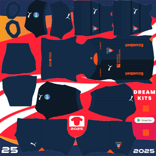 LDU Quito Away kit 2024 Dream League Soccer 2025