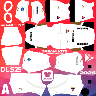 Kit Home LDU Quito 2025 Dream League Soccer / DLS 2025