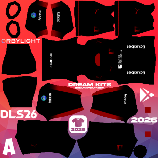 Kit Third LDU Quito 2026 Dream League Soccer / DLS 2026 512x512 PNG