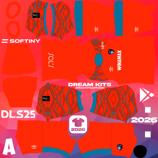 Kit / Uniforme Portero Tercero Le Havre 2025-2026 Dream League Soccer / DLS 2026 512x512 PNG