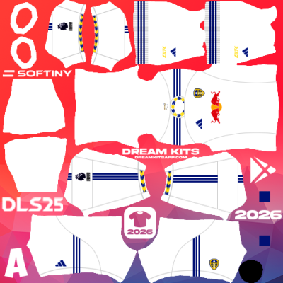 Kit / Équipement Domicile Leeds United 2025-2026 Dream League Soccer / DLS 2025