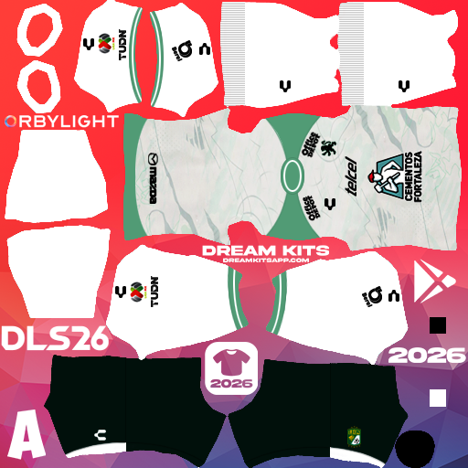 Kit / Uniforme Visita Leon FC 2025-2026 Dream League Soccer / DLS 2026 512x512 PNG