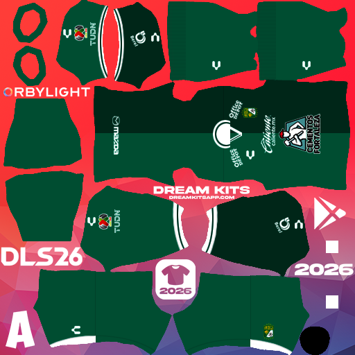 Kit / Uniforme Tercero Leon FC 2025-2026 Dream League Soccer / DLS 2026 512x512 PNG