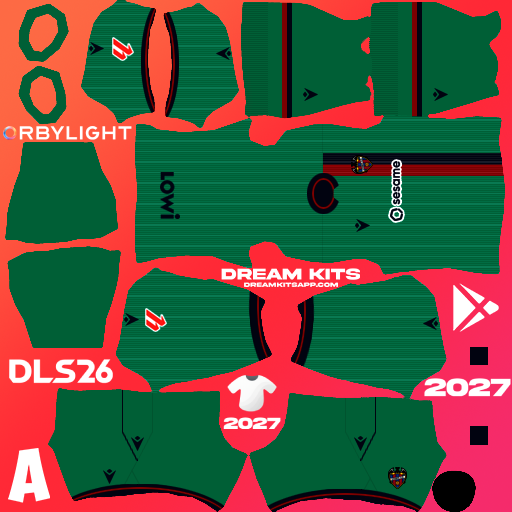 Kit / Uniforme Tercero Levante UD 2026-2027 Dream League Soccer / DLS 2026 512x512 PNG