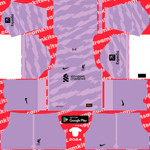 Liverpool GK Away kit 2023-2024 Dream League Soccer 2019 / FTS