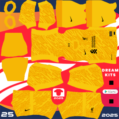 Kit GK Third Liverpool 2024-2025 Dream League Soccer 2025