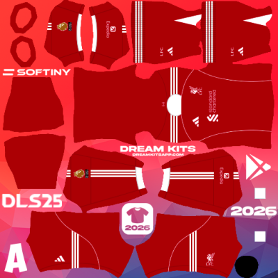 Kit Home Liverpool 2025-2026 Dream League Soccer / DLS 2025