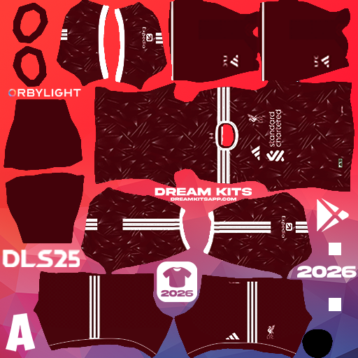 Kit Home Liverpool 2026-2027 Dream League Soccer / DLS 2026 512x512 PNG